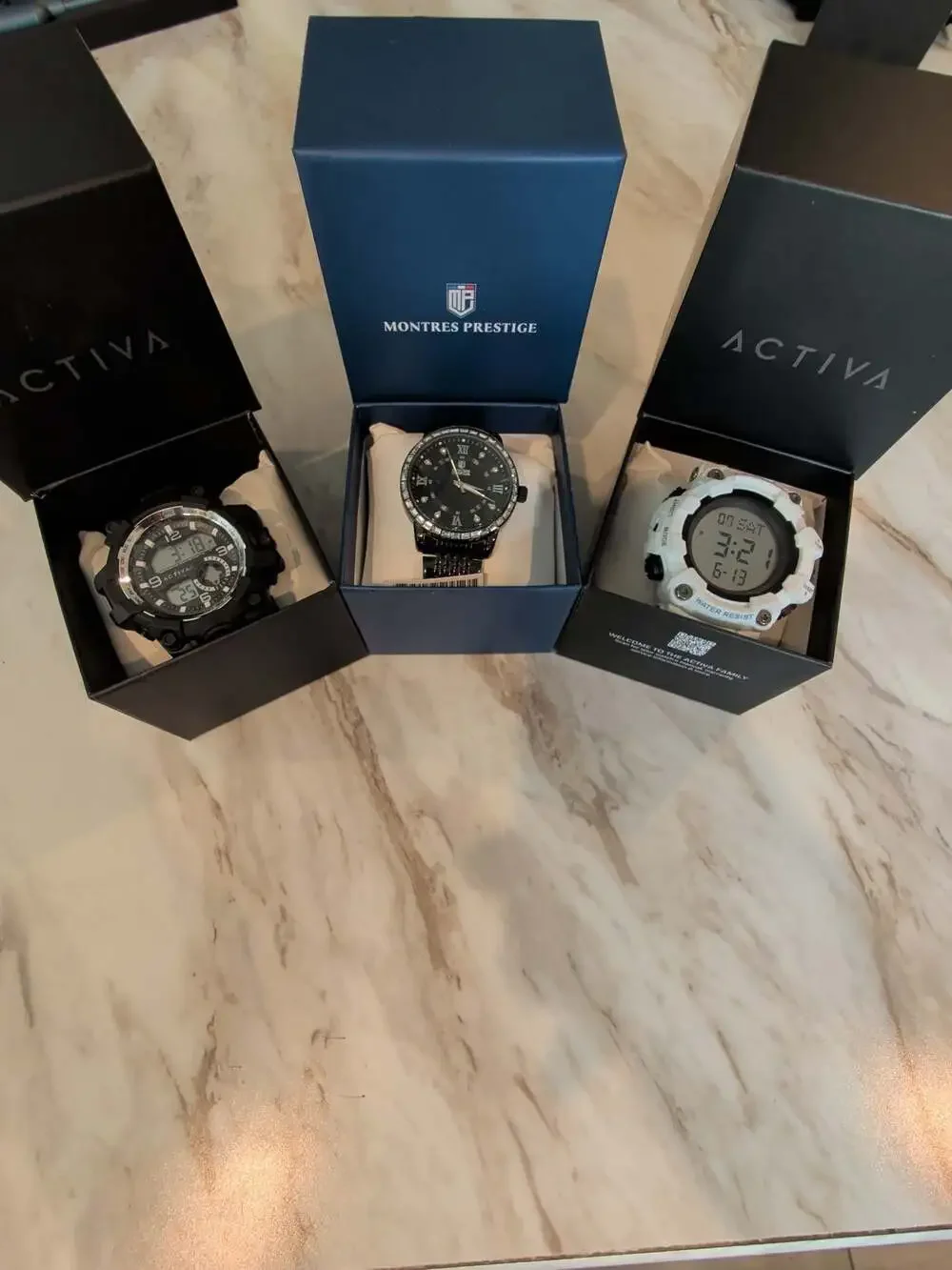 3 Watches: Montres Prestige x Invicta MPW-0243 and 2 Activa Watches